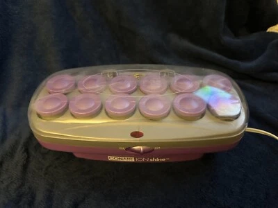 Conair Ion Shine Heated Hot Rollers Curlers CHV141X 12 Jumbo Rollers & Clips - Image 1 of 3