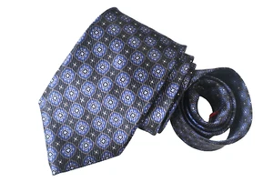 JZ RICHARDS MEN'S TIE BLACK, BLUE/GEOMETRIC WIDTH: 3.7/8" LENGTH: 63" - Picture 1 of 3