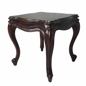 Solid Mahogany Wood Side Lamp Table French Provincial Antique Reproduction Style - Picture 1 of 3
