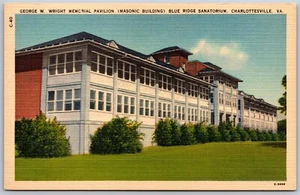Postal de colección George W Wright Memorial Pavilion Blue Ridge Sanatorium Virginia VA - Imagen 1 de 2
