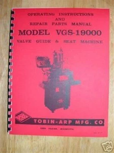 Tobin Arp Modelo VGS-19000 Asiento y Guía Máquina Manual - Imagen 1 de 1