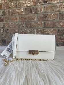 Bolso sin asas Michael Kors Cece mediano con solapa Bolso de hombro Cartera - Blanco óptico - Imagen 1 de 7
