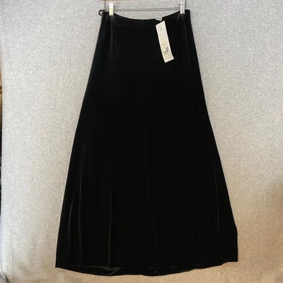 NEW Alex Evenings MP Velvet Maxi Skirt Black • A Line • Gorgeous! - Image 1 of 4
