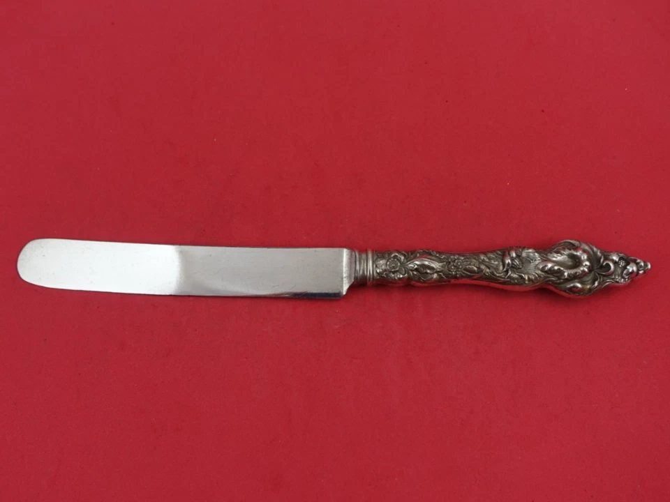 Les Six Fleurs by Reed and Barton Sterling Silver Dinner Knife Blunt SP 10 1/4" Foto 1 de 3
