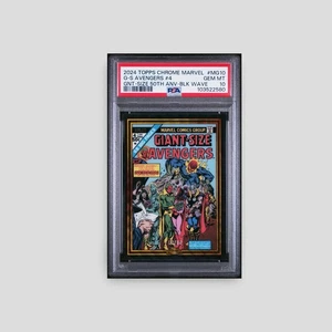 2024 Topps Chrome Marvel Giant Size 50th Avengers Black Wave PSA 10 - Picture 1 of 2