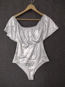 Codigo Silver L Bathing Suit Ruffles Off Shoulder One Piece Cheeky - Picture 1 of 9