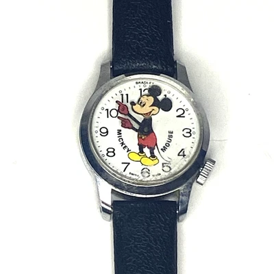 Vintage Bradley Mickey Mouse Nodding Head Swiss Watch Untested - Image 1 of 4