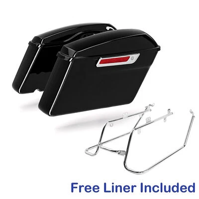 Alforjas duras con soportes de conversión para Harley Dyna 2008-2017 Foto 1 de 4