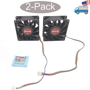 LOT 2 New: High Speed 92mm X 38mm 4pin PWM Dual Ball Bearing PC Case Cooling Fan - Picture 1 of 6