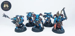 Warhammer 40k - Night Lords - 5 Chaos Marines inc Command - Picture 1 of 7