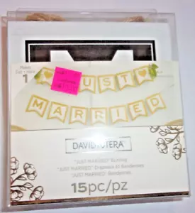 David Tutera Wedding Bunting Banner Just Married New un Box - Picture 1 of 2