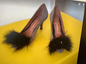 JEFFREY CAMPBELL women's  shoes WITH FOX FUR  size 6,5 - Picture 1 of 6