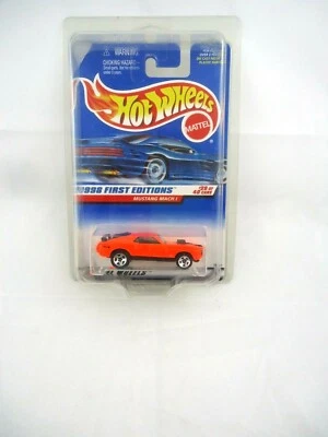 Hot Wheels 1998 First Edition Mustang Mach 1 orange protector - Image 1 of 3