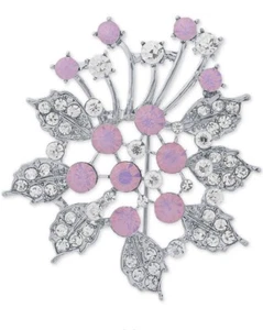 $28 Anne Klein Silver-tone Flower Pin S1s - Picture 1 of 6