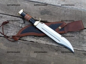 Handmade Hunting Bowie Knife Carbon Steel High Polish Blade Survival EDC BD 01 - Picture 1 of 3
