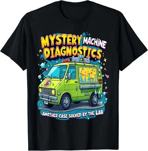 Mystery Machine Diagnostics Lab Tech Week 2025 Tee T-Shirt - Picture 1 of 5
