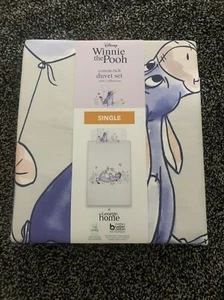 DISNEY WINNIE THE POOH BAUMWOLLE REICH BETTBEZUG SET WEISS EINZELBETT MIT KISSENBEZUG - Bild 1 von 12