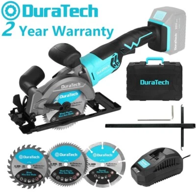 DURATECH 20V Cordless Mini Circular Saw w/6PCS 4.5" Blades Electric Circular Saw - Image 1 of 4