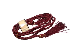 Hosley Christmas Decoration Garland Cord Rope 9 Foot Burgundy 1995 VTG - Picture 1 of 2