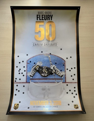 Marc-Andre Fleury 50 Shutouts Limited Edition Poster - VGK Vegas Golden Knights Cover