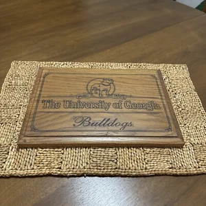 Georgia Bulldogs wood wall plaque 12”x8.5” USA NCAA University of Georgia Walnut - Picture 1 of 9