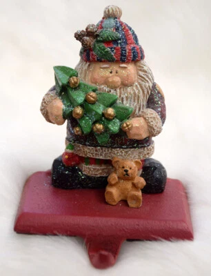 Cedar Creek Collection Mini Santa Medias Colgador 4.5" Decoración Vacacional #038617 NUEVO Foto 1 de 4