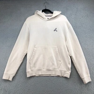 Felpa con cappuccio Air Jordan uomo piccola panna pullover foderata in pile comoda - Foto 1 di 23