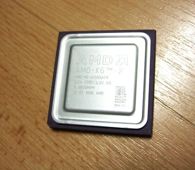 AMD AMD-K6-2/300AFR 2.2V Core/3.3V Socket 7 CPU - Image 1 of 2