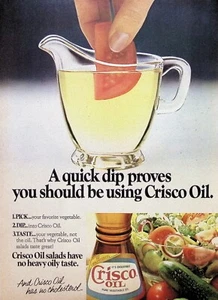 VINTAGE 1980s Print Ad ~ Crisco Oil ~ ...Salads have no heavy oily taste. - Picture 1 of 1