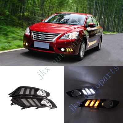 Lâmpada de circulação diurna Switchback LED DRL sinal de seta para Nissan Sentra 13-15 - Imagem 1 de 4