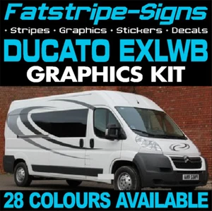passend für Fiat Ducato L4 EXLWB GRAFIK AUFKLEBER STREIFEN AUFKLEBER TAG VAN WOHNMOBIL - Bild 1 von 2