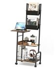  Side Table/End Table/Nightstand/Bedside Table with Storage,Couch Black