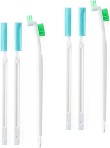 Mini Bottle Brushes for Cleaning with Little Flat Detail Scrubbers, Tiny Split C - Picture 1 of 9