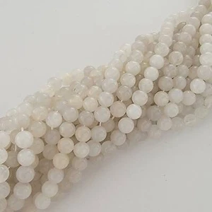 White Crystal Quartz Beads White-Clear Gemstone Natural Smooth Round 4Mm 6Mm 8Mm - Picture 1 of 15