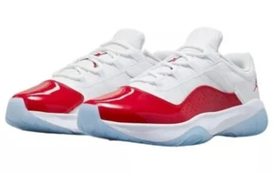 Mens Sz 10.5 Nike Air Jordan 11 CMFT Low Basketball Shoe White Red DN4180-116 - Picture 1 of 6