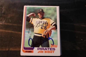TARJETA AUTOGRAFIADA DE LOS PIRATAS DE PITTSBURGH FALLECIDOS DE JIM BIBBY - Imagen 1 de 1