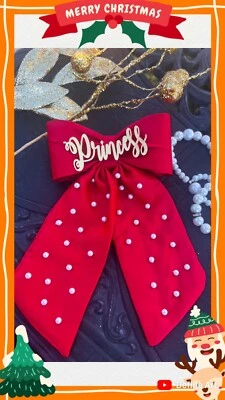 lazos para el cabello para niñas, lazos de cola de perlas hechos a mano, lazos de perlas de tela para damas Foto 1 de 4