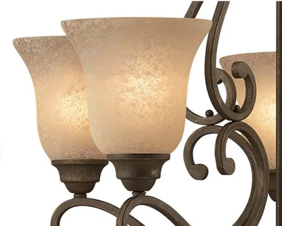 Amber / Umber Scavo Glass Bell Shades 2.75” Fitter 6.5” Wide 6” High Replacement - Image 1 of 4