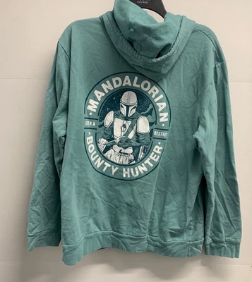 Sudadera con capucha Star Wars Mandalorian para hombre XL verde azulado Mythosaur calavera Grogu cazarrecompensas Foto 1 de 4
