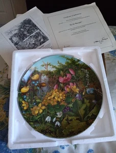 NIB German Furstenberg Wilde Schonheiten  Plate 1990  By The Waterfall - Picture 1 of 4
