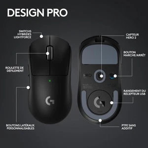 Logitech G PRO X Superlight 2 Lightspeed Kabellose Gaming-Maus - Schwarz - Bild 1 von 6