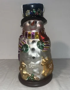Thomas Pacconi Classics Snowman 14" Tall Large 30 Years Mercury Glass 2004 - Picture 1 of 10