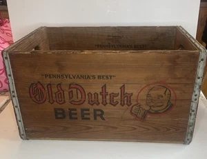 Antigua cerveza holandesa Catasauqua, Pensilvania. Caja de cerveza de madera - Imagen 1 de 6