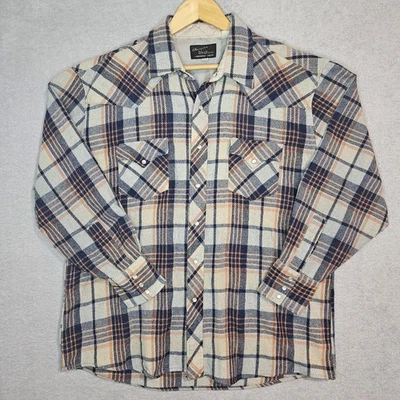 Champion Westerns Pearl Snap Shirt Men's 18x35 XL Flannel Work Wear Cowboy Rodeo - Image 1 of 4