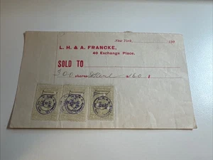 R185 - L. H. & A. Francke - Stock Receipt - New York NY - 1901 - Picture 1 of 1