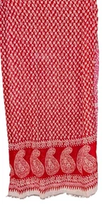 Bufanda Eco Rojo Cachemira y Flecos Florales Tocado Cuello Bufanda Mantón  - Imagen 1 de 12