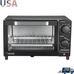 Horno Tostador 4 Rebanadas con Estante para Hornear Sartén Tostado Hornear Asar Temporizador 1050W 450°F Nuevo - Imagen 1 de 13