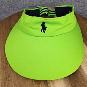 Polo Ralph Lauren Hat Cap Strap Back Lime Green Visor Golf Tennis Pickleball - Foto 1 di 12