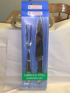 JA Henckels Stainless Steel Carving Set NEW MINT 13” Knife  & Meat Fork