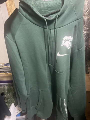NIKE Michigan State Spartans Women XL Sweatshirt Hoodie Hooded College Green Cover